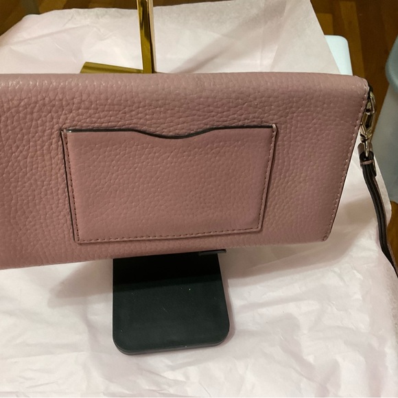 Kate Spade Pink Clutch with Gold Zipper and Tassel